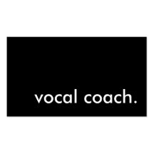 vocal coach. business card templates