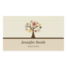 Vocal Coach - Elegant Natural Theme Business Card Templates