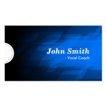 Vocal Coach - Modern Dark Blue Business Cards