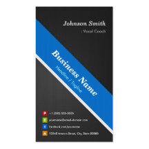Vocal Coach - Premium Double Sided Business Card