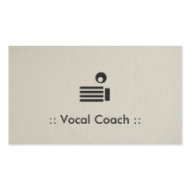 Vocal Coach Simple Elegant Professional Business Card Template