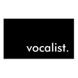 vocalist. business card