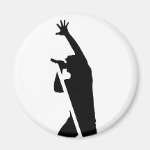 Vocalist Silhouette Fridge Magnet