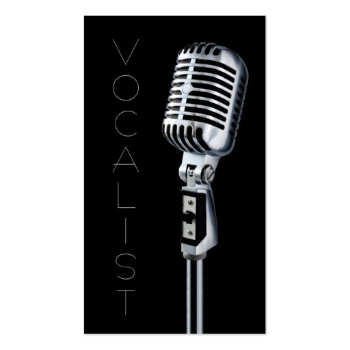Vocalist, Singer, Performer, Music, Lessons Mic Business Card