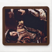 Vocation Of St. Matthew, Detail By Michelangelo Mousepads