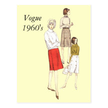 Vogue 1960s, Vogue1960's Post Cards