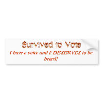 Voice your concerns bumper stickers