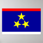Vojvodina, Serbia flag Poster