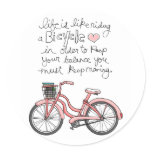vol25 life is like riding a bicycle round stickers