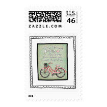 vol25- life is like riding a bicyle postage stamp
