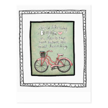 vol25- life is like riding a bicyle postcards