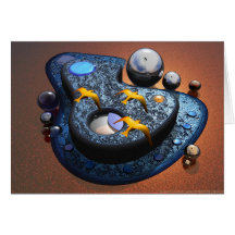 Vol au dessus d'un nid de mouettes greeting cards