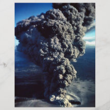 Volcán que fuma flyer personalizado