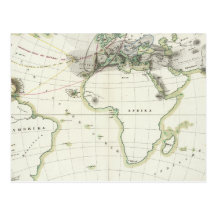 Volcanic Activity Map Post Cards