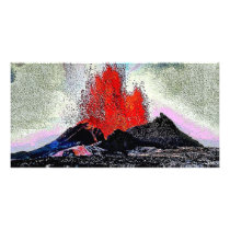 Volcano 7 enamel photo card template