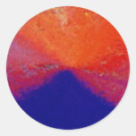 Volcano Round Stickers