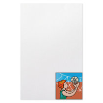 Volley Ball girl Stationery Design