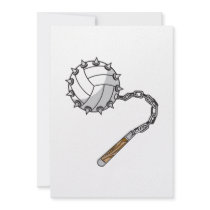 volley ball spikes mace graphic custom invitation