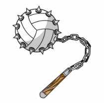 volley ball spikes mace graphic photo cutout