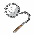 volley ball spikes mace graphic photo cutout