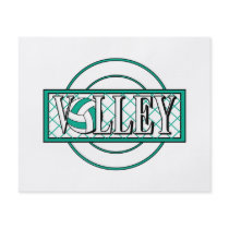 volley logo green personalized flyer