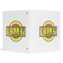 volley logo pink and yellow green binder