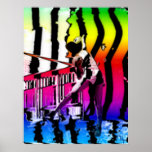 Volley smash graffiti poster