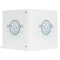 volleyball and net graphic 3 ring binders