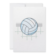 volleyball and net graphic personalized announcements
