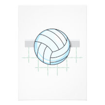 volleyball and net graphic personalized announcements