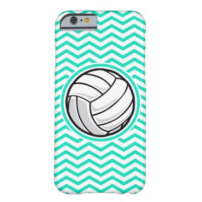 Volleyball; Aqua Green Chevron Barely There iPhone 6 Case