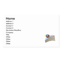 Volleyball Ball & Net Business Card Template
