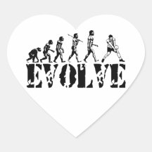 Volleyball Beach Player Evolution Sport Art Heart Stickers