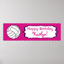 Volleyball Birthday Poster