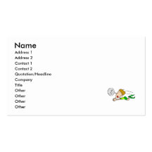 Volleyball boy dive business card