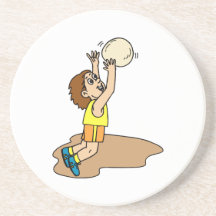 Volleyball Boy Fun Drink Coasters