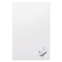 Volleyball boy gray stationery paper