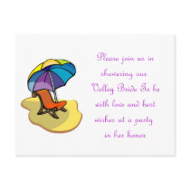 Volleyball Bridal Invitations Post Card