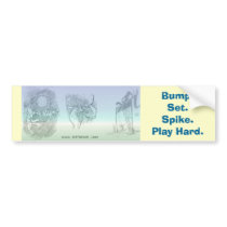 Volleyball Bumpersticker by ArtPatient Volleyball Bumpersticker