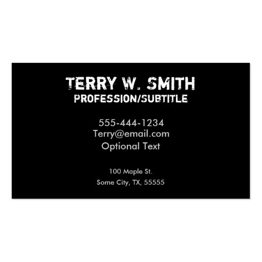 Volleyball Business Card (back side)