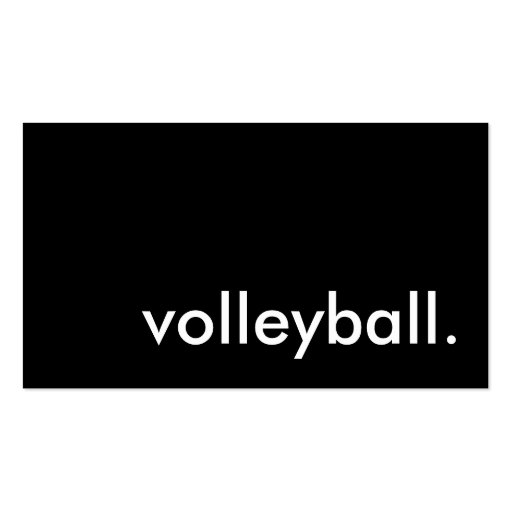 volleyball. business card template