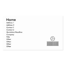 Volleyball Business Card Templates