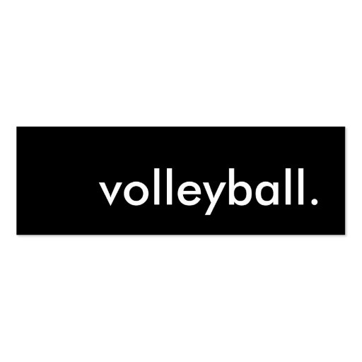 volleyball. business cards (front side)