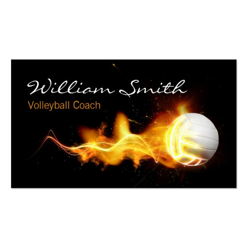 Volleyball Business Coach card Business Cards (front side)