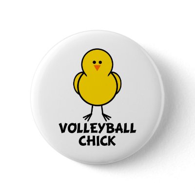 Volleyball Chick Pin