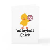 Volleyball Chick Greeting Card by SportyTeesGifts Volleyball Chick Greeting Card