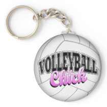 Volleyball Chick Keychain