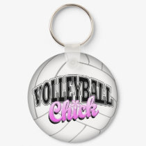 Volleyball Chick Keychain