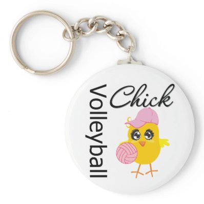 Volleyball Chick Keychains