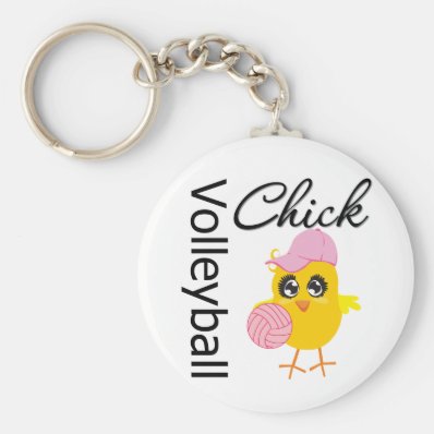 Volleyball Chick Keychains